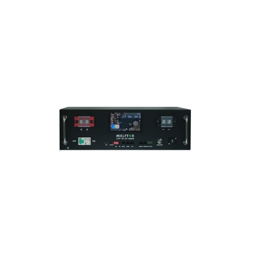 Μπαταρία LiFePO4 51,2 V 100 Ah 16S με Bluetooth BMS 100 A και οθόνη αφής LCD 476 x 147 x 443 mm 6000 κύκλοι μαύρη ηλιακή αποθήκη