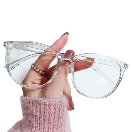 Műanyag szemüveg kék fényszűrővel Szemvédelem számítógépes munkavégzés közben Szemfáradtság ellen Elegáns, átlátszó lencsék Kényelmes keret