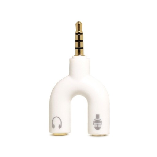 Mufă de 3,5 mm la mufă 2x 3,5 mm pentru căști + microfon