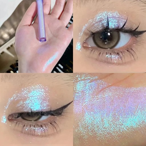 Multichromatiska flytande ögonskuggor 3 ml Hög glans Glittrande pärlemoreffekt Regnbågseffekt Långvarig makeup