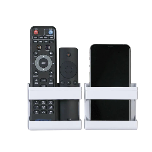 Multifunctional Wall Organiser Remote Control and Mobile Phone Holder Practical Organiser for the Home 97 x 36 x 86 mm