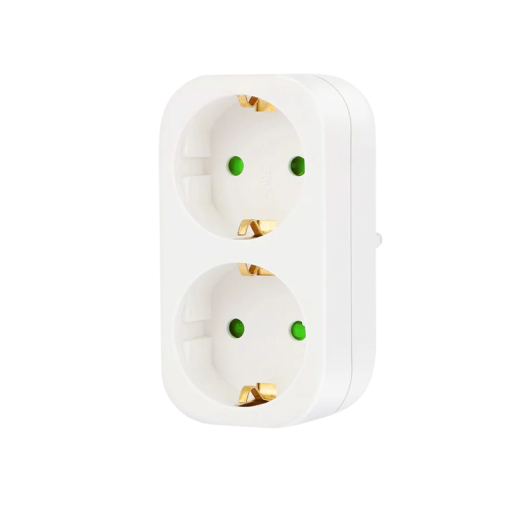 Multifunctionele EU-stopcontactadapter 8×5 cm Dubbel stopcontact 2500W 250V 16A Meerdere apparaten opladen Elegant design Huishoudelijk