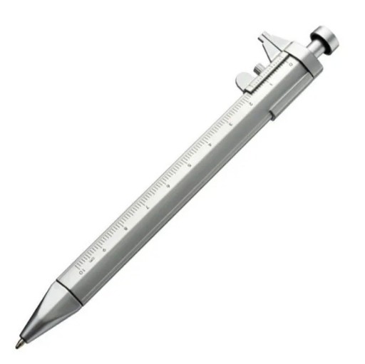 Multifunctionele gelbalpen met schuifmaat 1 mm blauwe navulling kantoorbenodigdheden kunststof body 15,2 x 1,3 cm creatief schrijven