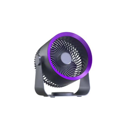 Multifunktionaler kabelloser Ventilator, 4000 mAh, grau, tragbar, leiser Tischventilator, wandmontierter Deckenventilator, Luftkühler, ABS, PP, Silikon
