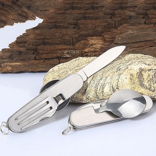 Multifunktionel campingkniv 4 i 1