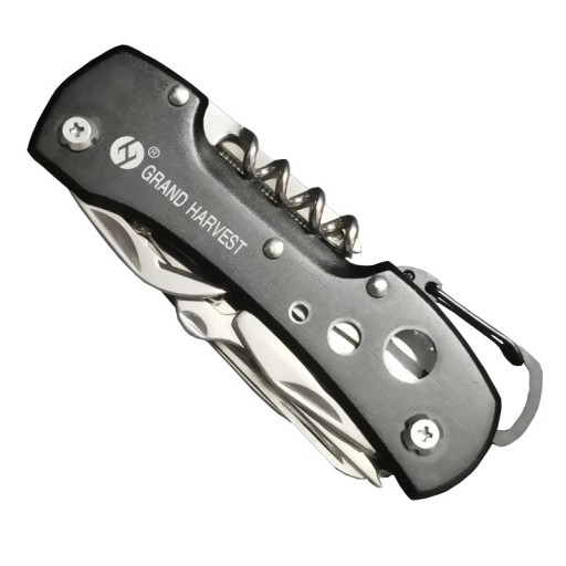 Multifunktionel Foldekniv 11 i 1 9,1 cm Lommekniv med Proptrækker Filåbner Saks Skruetrækker Udendørsværktøj Camping Rejse EDC