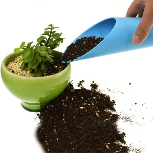 Multifunktionel haveskovl i plastik 17 x 7 cm Let og holdbar skovl i japansk stil til omplantning, plantning og løsning af jord