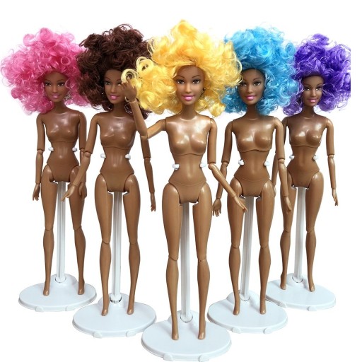 Muñeca con pelo de colores 31 cm