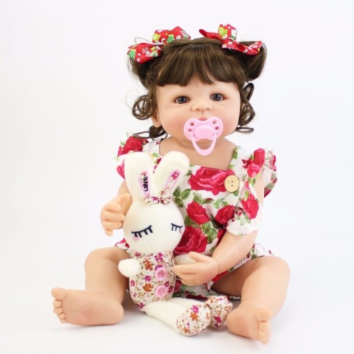 Muñeca realista con accesorios 55 cm