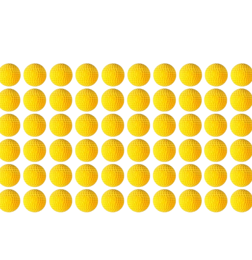 Muniție din spumă galbenă 100 buc pr diameter cca 2,2 cm Glonț rotund compatibil pentru Nerf Rival Muniție de rezervă pentru armele din spumă