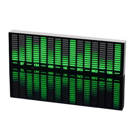 Musik LED spektrum med stemmestyring, flerfunktionel sensor 6 x 6 x 6 cm, kompakt og let til bordet eller værelset ved højttaleren