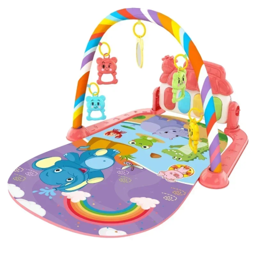 Musikalische Spielmatte für Kinder 72x47x40 cm Leichte Matte mit Reimen und Aktivitäten für Babys von 0-36 Monaten Sensorische und motorische Entwicklung