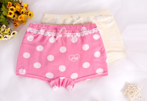 Mutandine per ragazze a pois - 2 pezzi