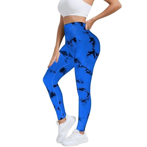 Naadloze Tie Dye Yoga Legging voor Dames, Hoge Taille, Lange Sport Elastische Broek, Vormgevende Slim Fit Sportbroek