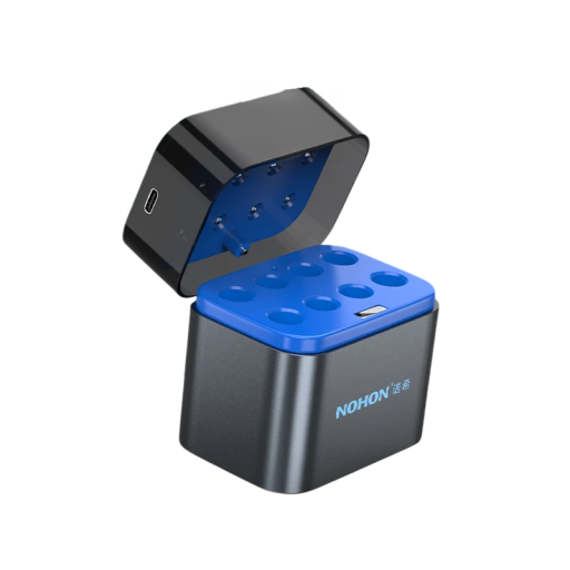 Nabíjecí pouzdro na AAA Li-ion baterie výstup 1,5 V pro 8 baterií USB-C nabíjení Pro ovladače a hračky i myši a domácí elektroniku