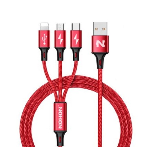 Nabíjecí USB kabel pro Micro USB / USB-C / Lightning