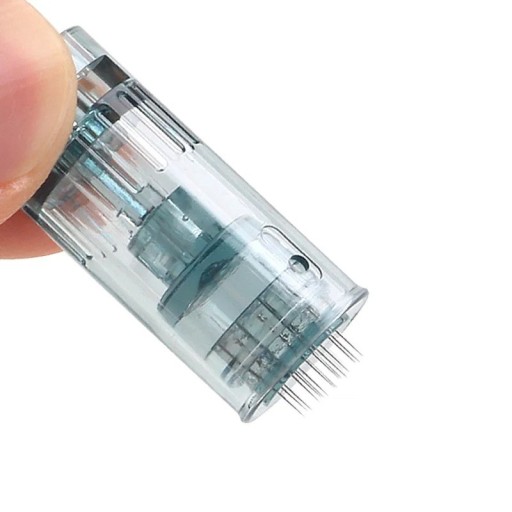Nadelaufsätze für Derma Pen, 10 Stück, austauschbare 16 Nadelköpfe für Microneedling Pen, Kartuschen für Mesotherapie-Gerät, kompatibel mit Dr. Stift M8