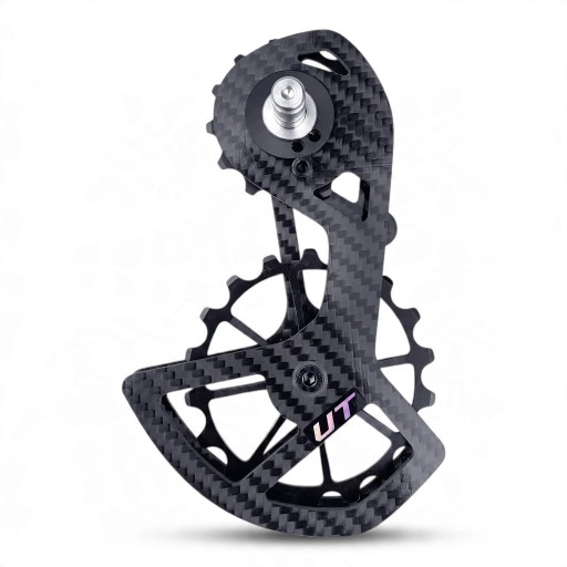 Nadrozměrné vodítko zadní přehazovačky UT s kladkami Keramická ložiska Karbonový vzhled Černé Pro Shimano 8020 8050 8070 8170 a 9100