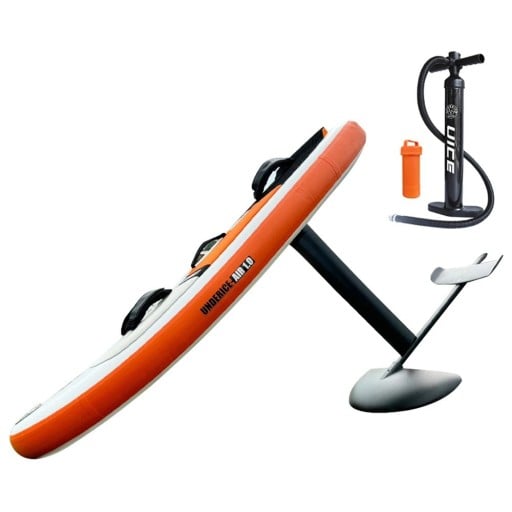Nafukovací hydrofoil board surfovací prkno s pumpičkou a křídlem 172 x 74,9 x 15,2 cm 5,8 palce oranžovo-bílý na vodní sporty a surfování