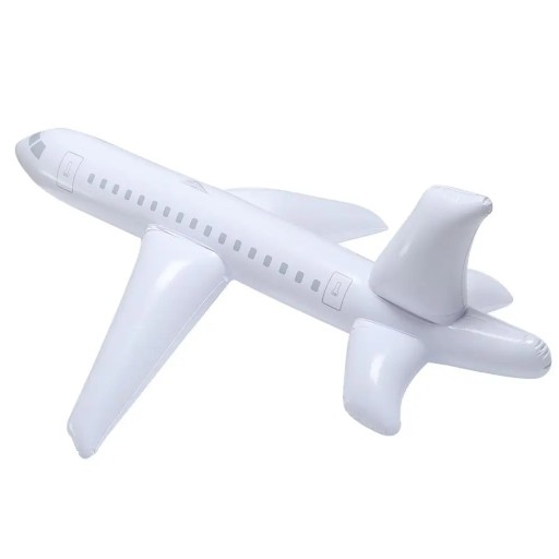 Nafukovací letadlo 100 cm Bílé PVC odolné materiály Lehké přenosné dětské nafukovadlo pro vodní zábavu Pláž bazén párty hračka