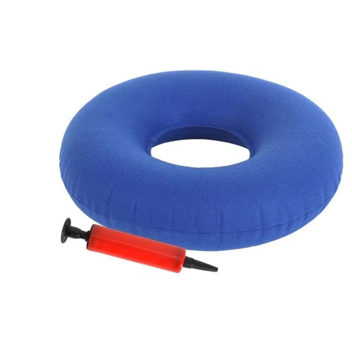 Nafukująca zdrowotna poduszka siedząca 34 cm z otworem Donut poduszka przeciw hemoroidom Ból kości ogonowej Ergonomiczna poduszka