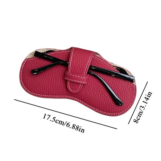 Nahkainen silmälasikotelo 17,5 x 8 cm Värikäs suojakotelo hihnalla aurinkolaseille ja silmälaseille matkoille