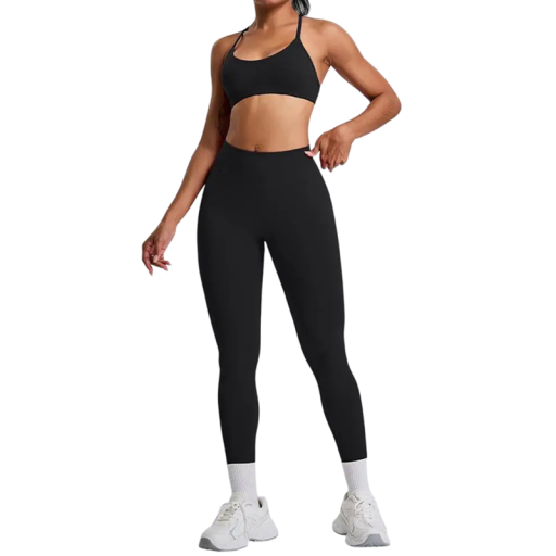 Nahtlose Yoga-Leggings für Damen mit Push-Up-Effekt, schmale Sport-Leggings, knöchellang, elastische Fitnesshose für Training, Yoga, Laufen