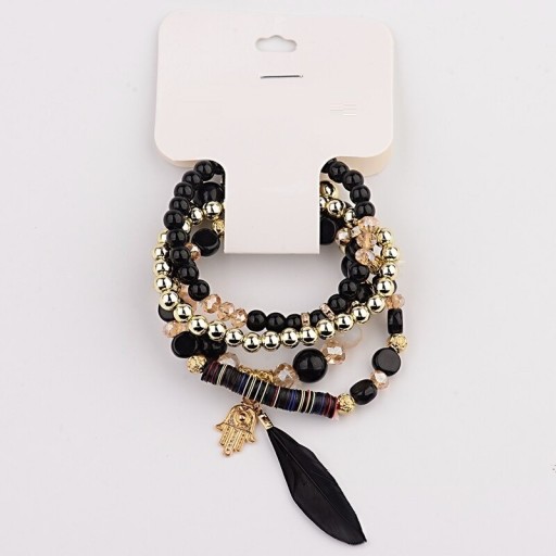 Naisten helmirannekoru 4 kpl H634