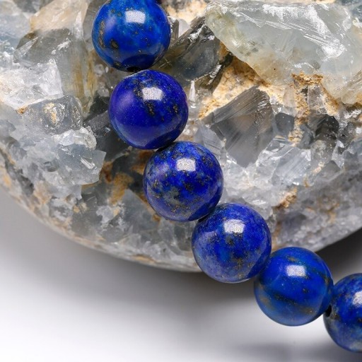Naisten lapis lazuli -helmirannekoru
