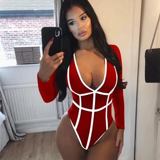 Naisten pitkähihainen body B803