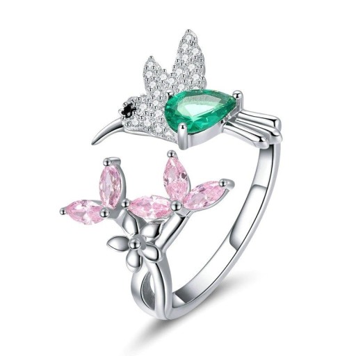 Naisten sormus kolibrilla D1461