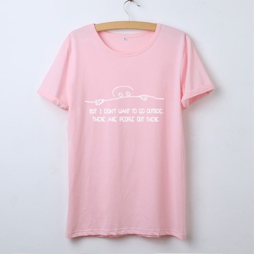 Naisten T-paita hauskalla painatuksella B151