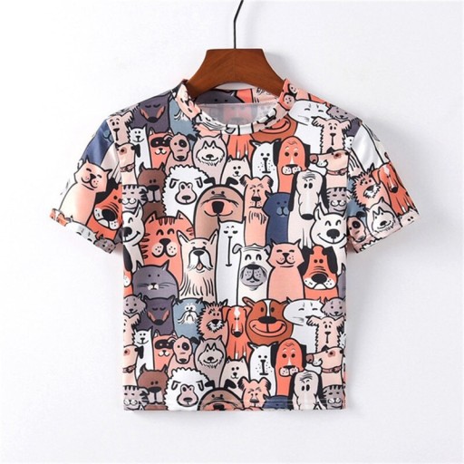 Naisten t-paita, jossa on printti A997