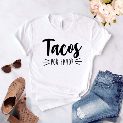 Naisten T-paita, jossa tacos-kuvio