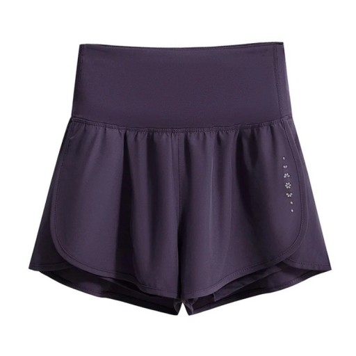Naisten urheilushortsit Korkea vyötärö Taskuilla Yksivärinen Polyesteri Spandex Elastiset toiminnalliset shortsit juoksuun