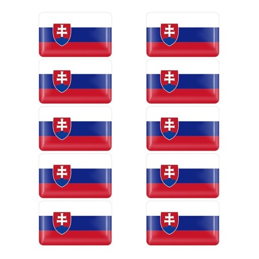 Naklejka flaga Słowacji 10 szt