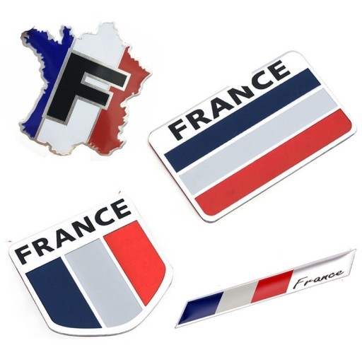 Naklejka na samochód z flagą Francji