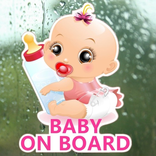 Naklejka samochodowa baby on board B483