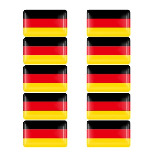 Naklejka z flagą Niemiec 10 sztuk