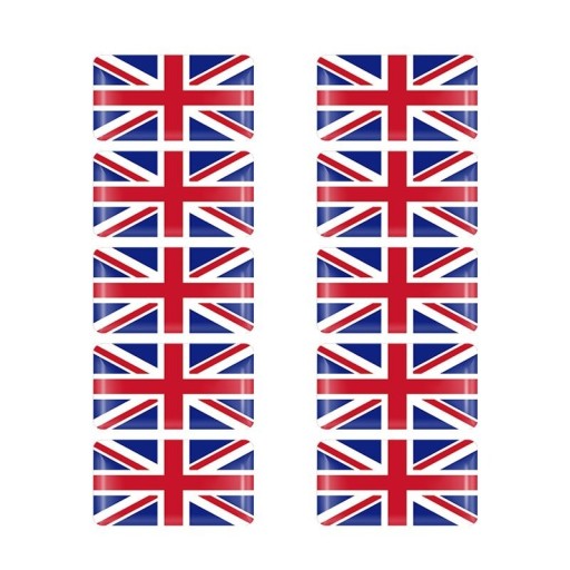 Naklejka z flagą Wielkiej Brytanii 10 sztuk