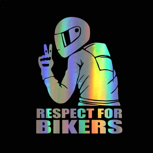 Naklejki samochodowe szacunek dla motocyklistów