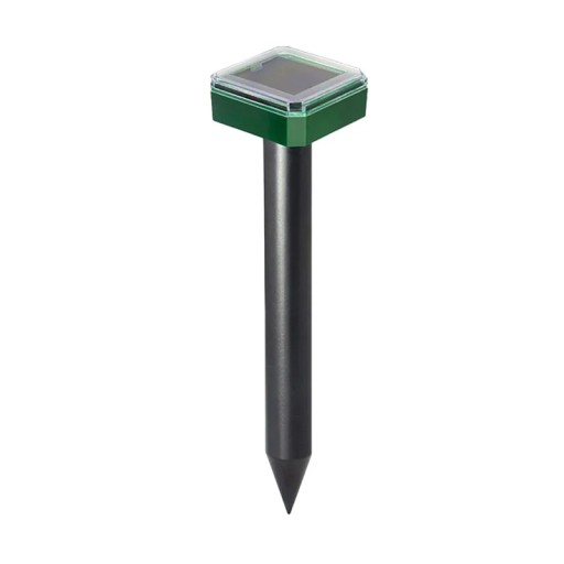 Napelemes ultrahangos vakondriasztó 6×25 cm IP56 400 Hz Gyep, kert, farm, vakondok és pocok elleni védelem 650 m² Automatikus töltés