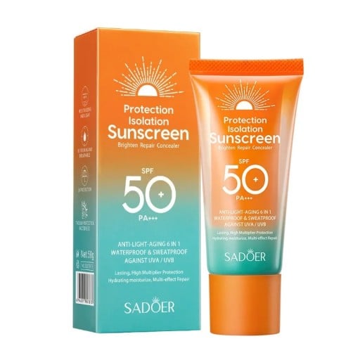 Napkészítő krém az arcon SPF 50+ PA+++ védőfaktor 50 g Vízálló és izzadságálló Védelem UVA és UVB ellen Napvédő bőrápolás