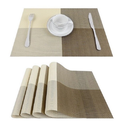 Napperons à carreaux 4 pcs