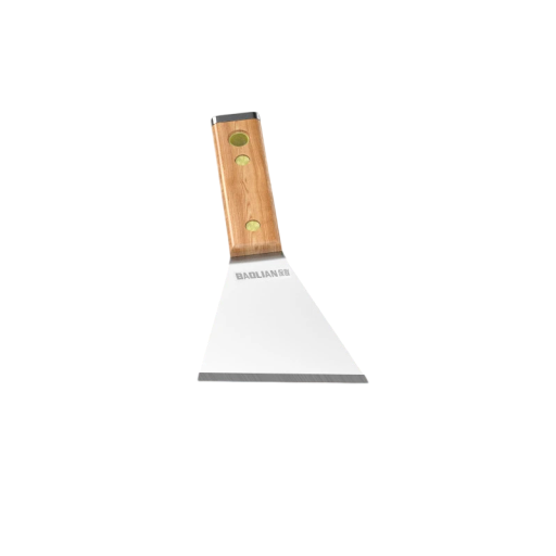 Narrow Painter's Scraper for Filler 19.1 cm Stainless Steel Spatula with Wooden Handle for Drywall and Wall Repairs