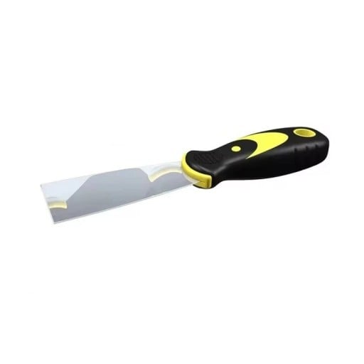 Narzędzie do szpachlowania ze stali nierdzewnej 20,3 × 5 cm malarska szpachla z ergonomiczną rączką czarno-żółta narzędzie budowlane do czyszczenia powierzchni