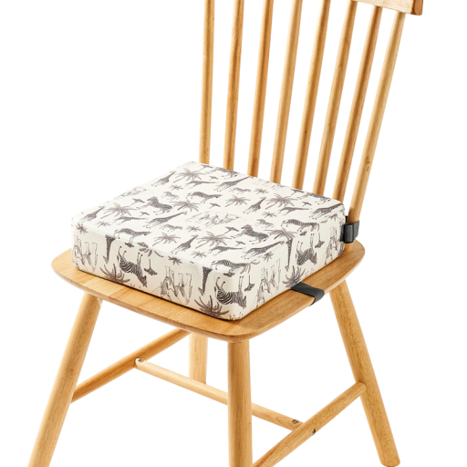 Nastavitelný dětský podsedák 32x32x8 cm Safari sedací podložka s bezpečnostními polštáři Zvýšovací polštář na židli Polyesterový vzor zvířata