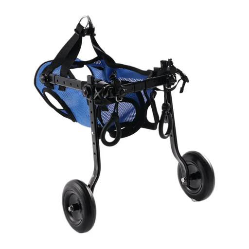 Nastawny wózek dla tylnych nóg psa rozmiar S 38–45 cm Aluminiowa rama z kółkami Rehabilitacyjna pomoc dla psów z ograniczoną mobilnością