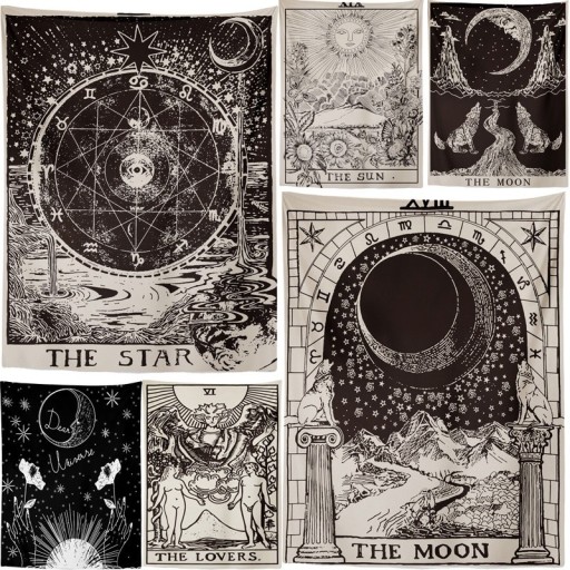 Nástěnná tapiserie s astrologickým motivem