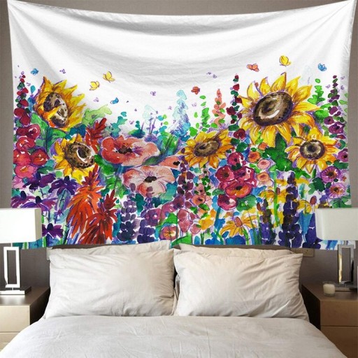 Nástěnná tapiserie s motivem květin